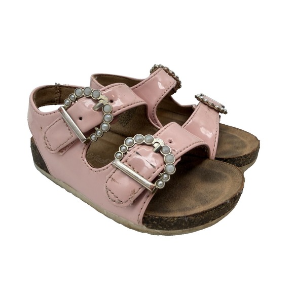 Cat & Jack Other - Cat & Jack Reagan Pink Patent Pearl Buckle Girls Sandals Toddler | Kid's Size 5